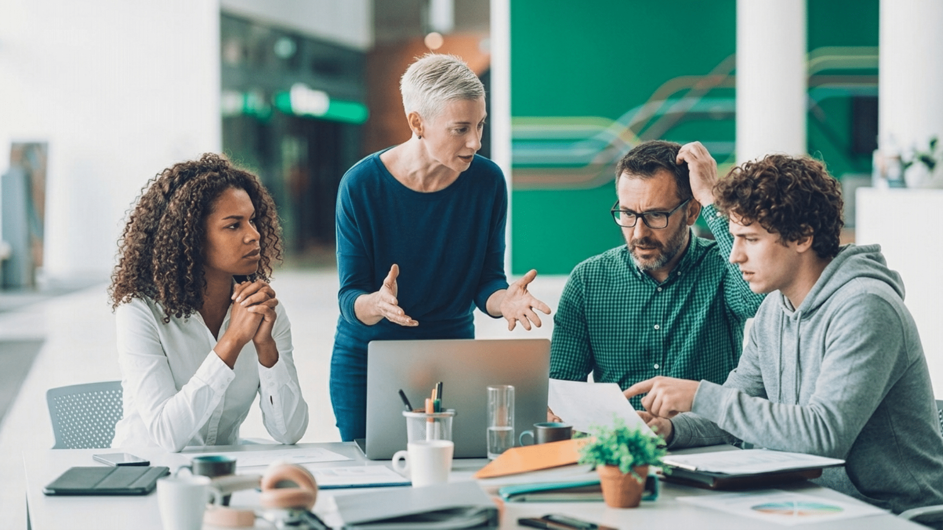person resolving workplace communication breakdown through active listening clear discussion and teamwork to improve understanding and trust