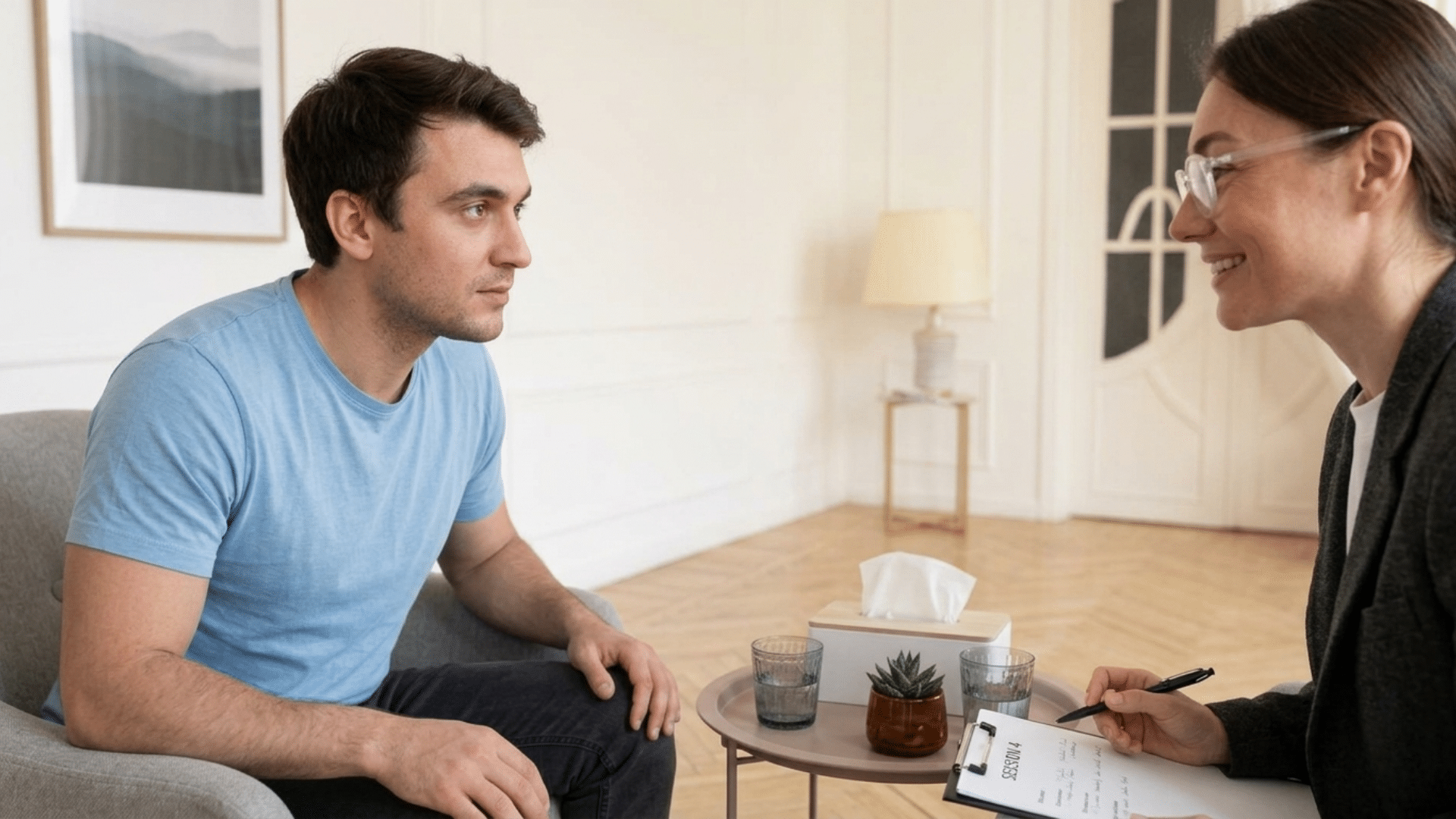 simple visual explaining counseling vs therapy for emotional support mental health care and healing